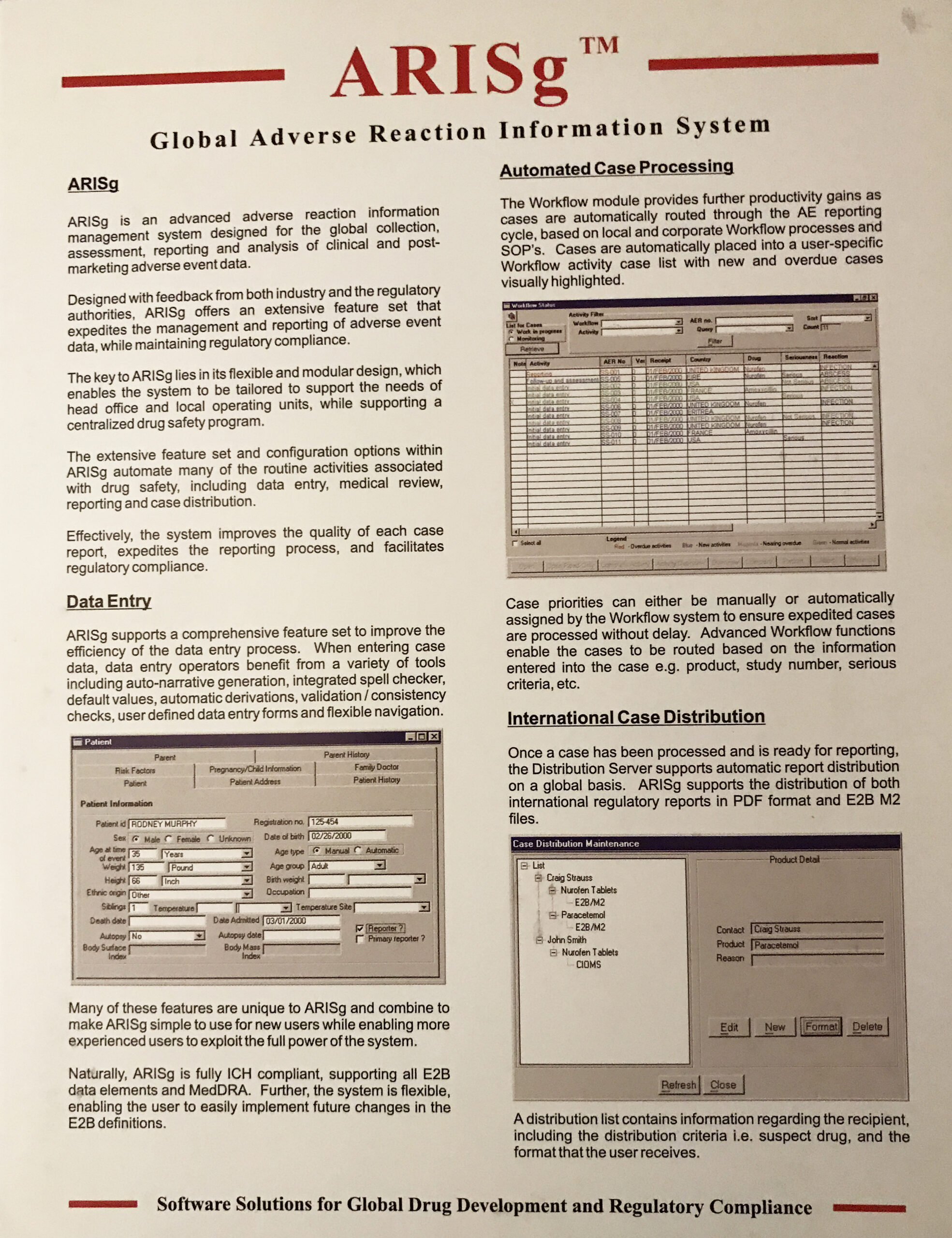 ARISg Sales Sheet