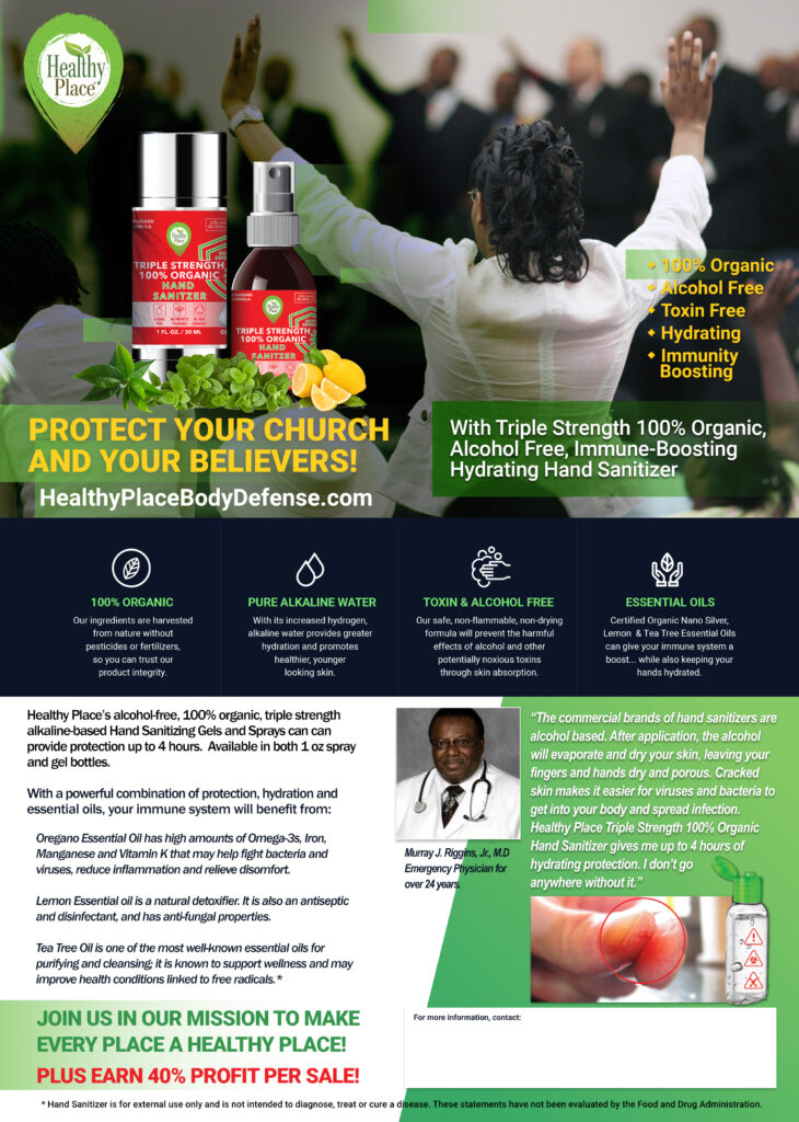 Hand Sanitizer Product Flyer - CHurch