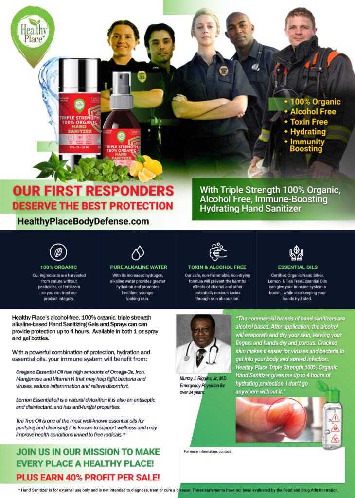 Hand Sanitizer Product Flyer - First Responders