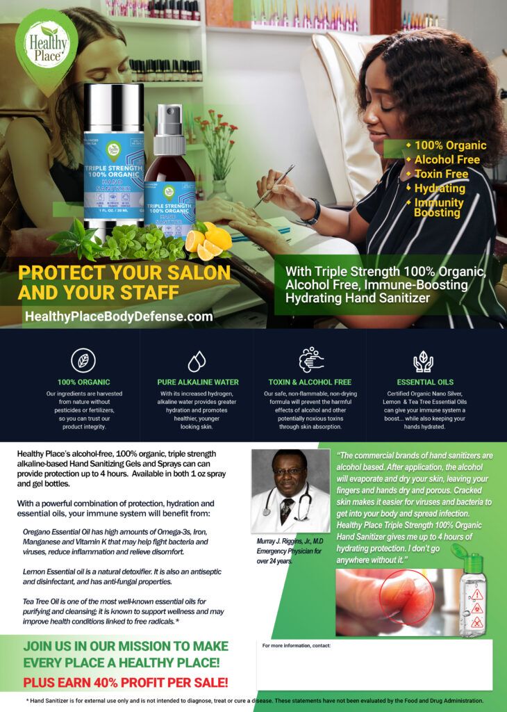 Hand Sanitizer Product Flyer - Nail Salons