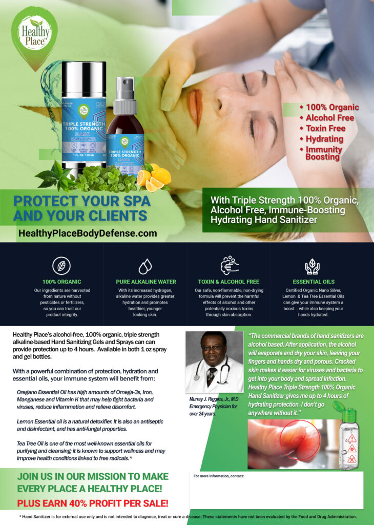 Hand Sanitizer Product Flyer - Spa