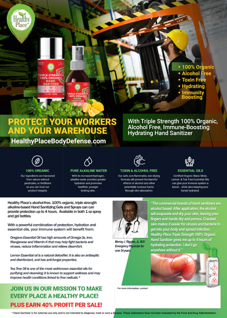 Hand Sanitizer Product Flyer - Warehouse
