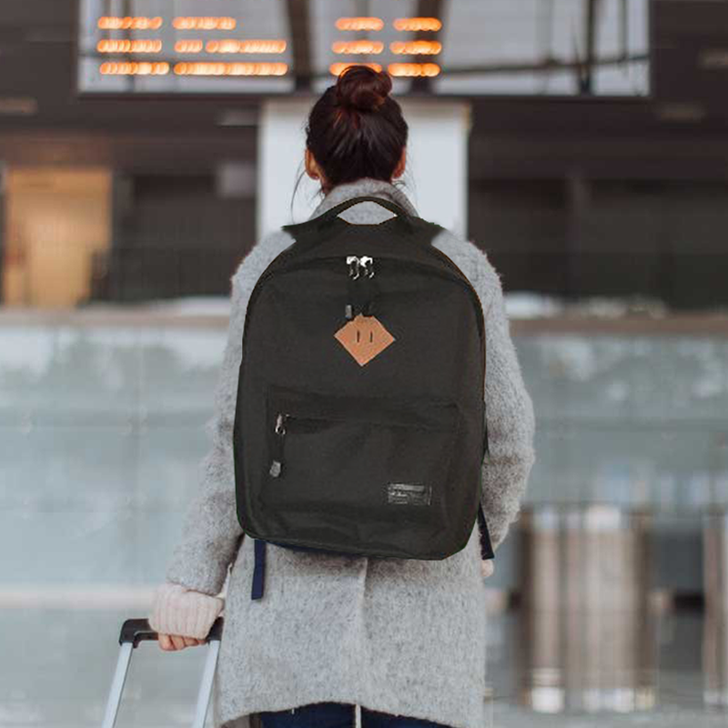 Travelor with backpack